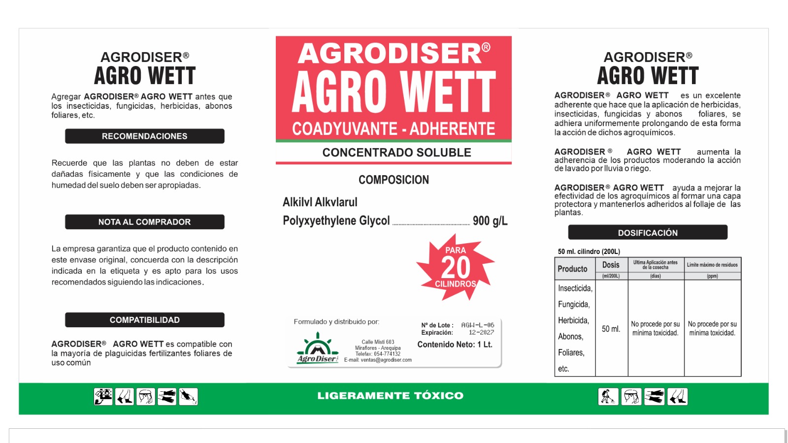Etiqueta Agro Wett