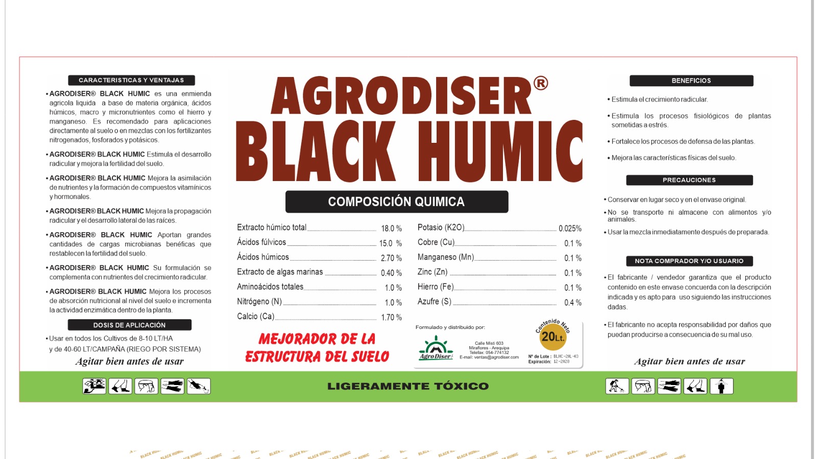 Etiqueta Black Humic