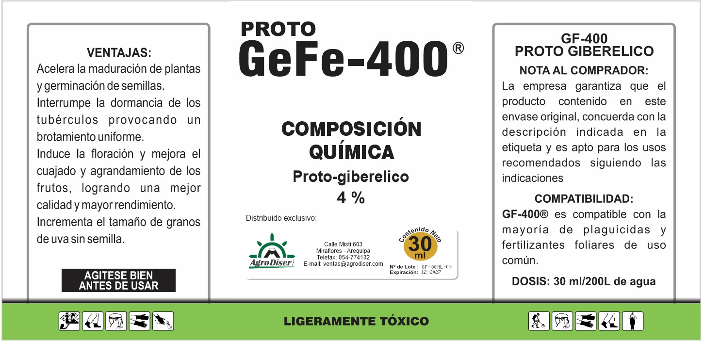Etiqueta Proto GeFe 400