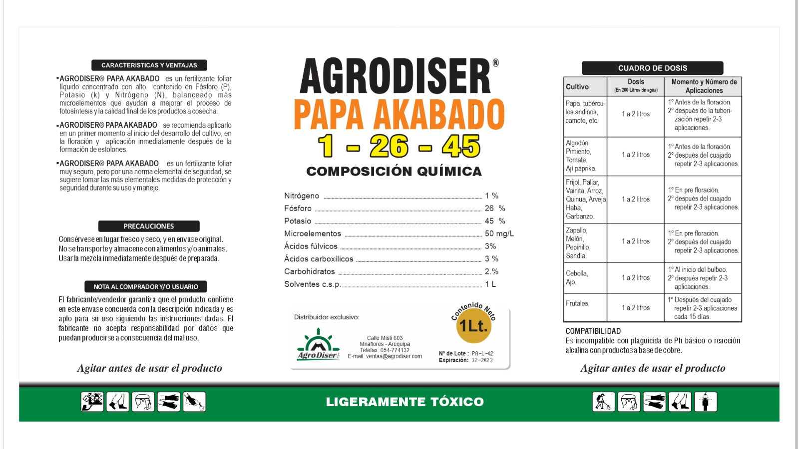 Etiqueta Papa Akabado